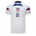 Vereinigte Staaten Timothy Weah #21 Replik Heimtrikot WM 2022 Kurzarm